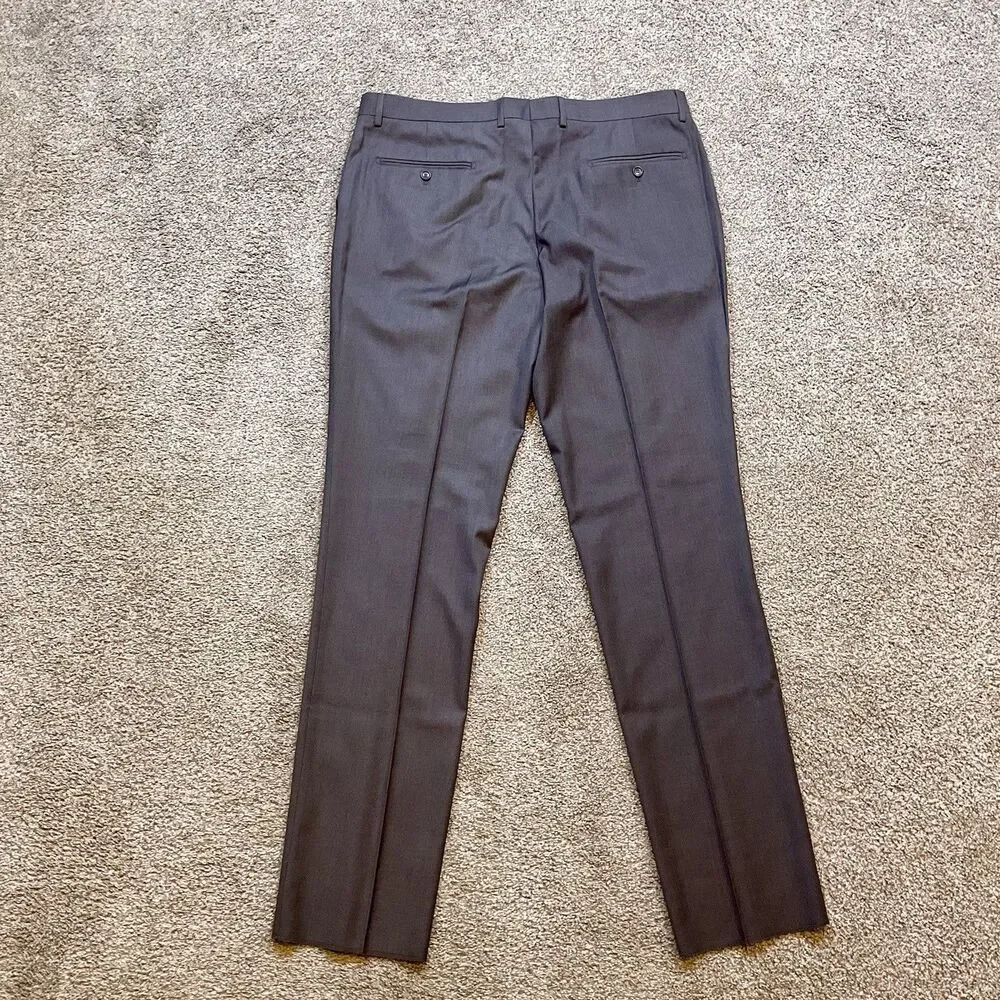 Bertolini 2pc‎ Suit Jacket Size 38R Pants 46/40 Sport Coat Blazer Wool Silk Gray